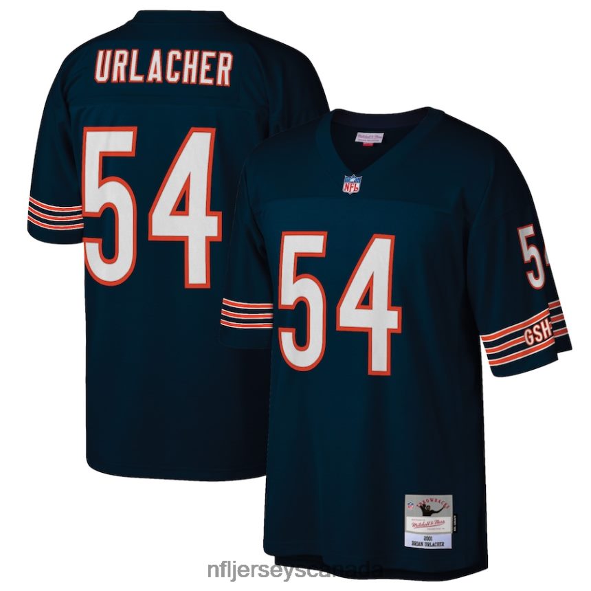 Men Chicago Bears Brian Urlacher Mitchell  Ness Navy Retired Player Legacy Replica Jersey Clothing NFL TBXFR63882