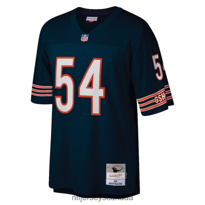 Men Chicago Bears Brian Urlacher Mitchell  Ness Navy Retired Player Legacy Replica Jersey Clothing NFL TBXFR63882