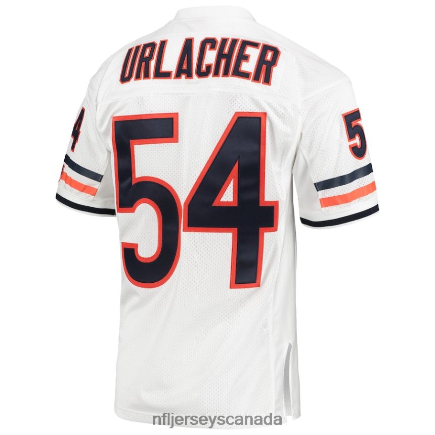 Men Chicago Bears Brian Urlacher Mitchell  Ness White 2000 Authentic Throwback Retired Player Jersey Clothing NFL TBXFR65547