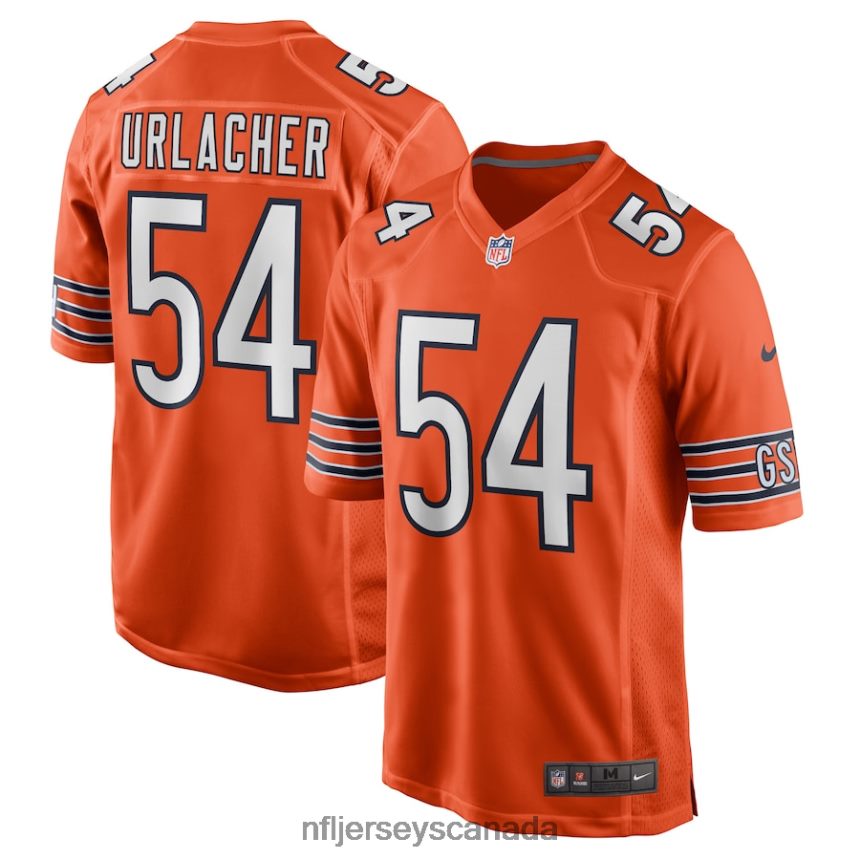 Men Chicago Bears Brian Urlacher Nike Orange Retired Player Jersey Clothing NFL TBXFR62297