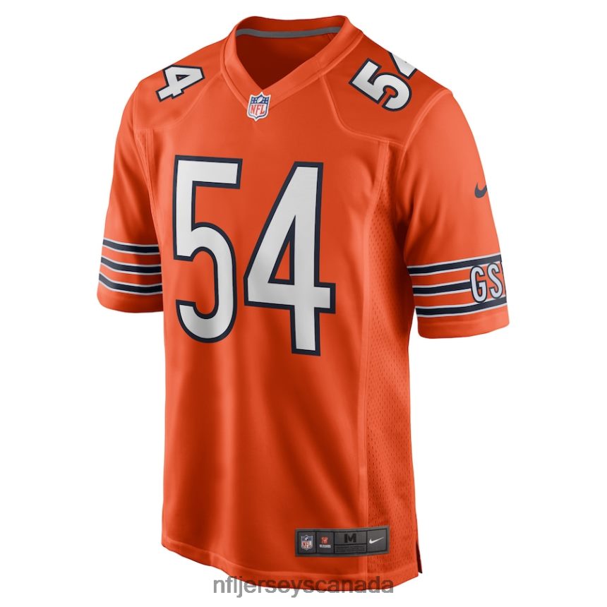 Men Chicago Bears Brian Urlacher Nike Orange Retired Player Jersey Clothing NFL TBXFR62297