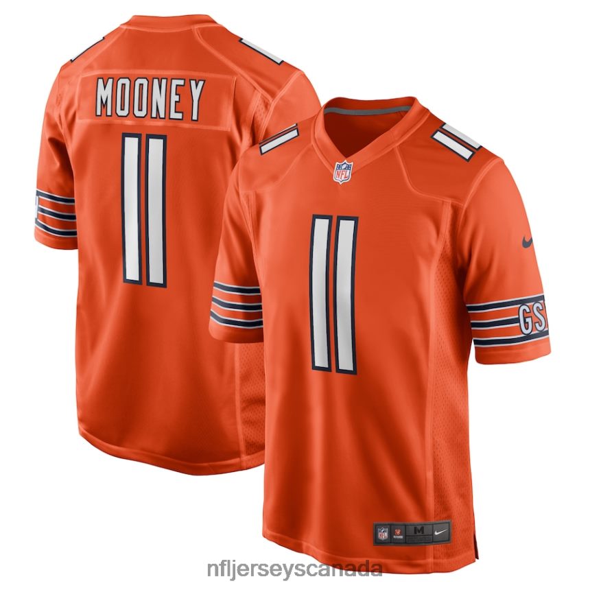 Men Chicago Bears Darnell Mooney Nike Orange Alternate Game Player Jersey Clothing NFL TBXFR61712