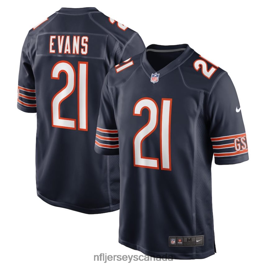 Men Chicago Bears Darrynton Evans Nike Navy Game Player Jersey Clothing NFL TBXFR63808