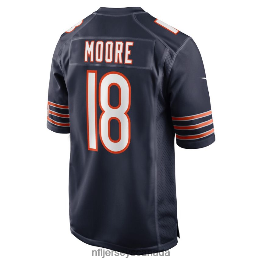 Men Chicago Bears David Moore Nike Navy Game Player Jersey Clothing NFL TBXFR63531