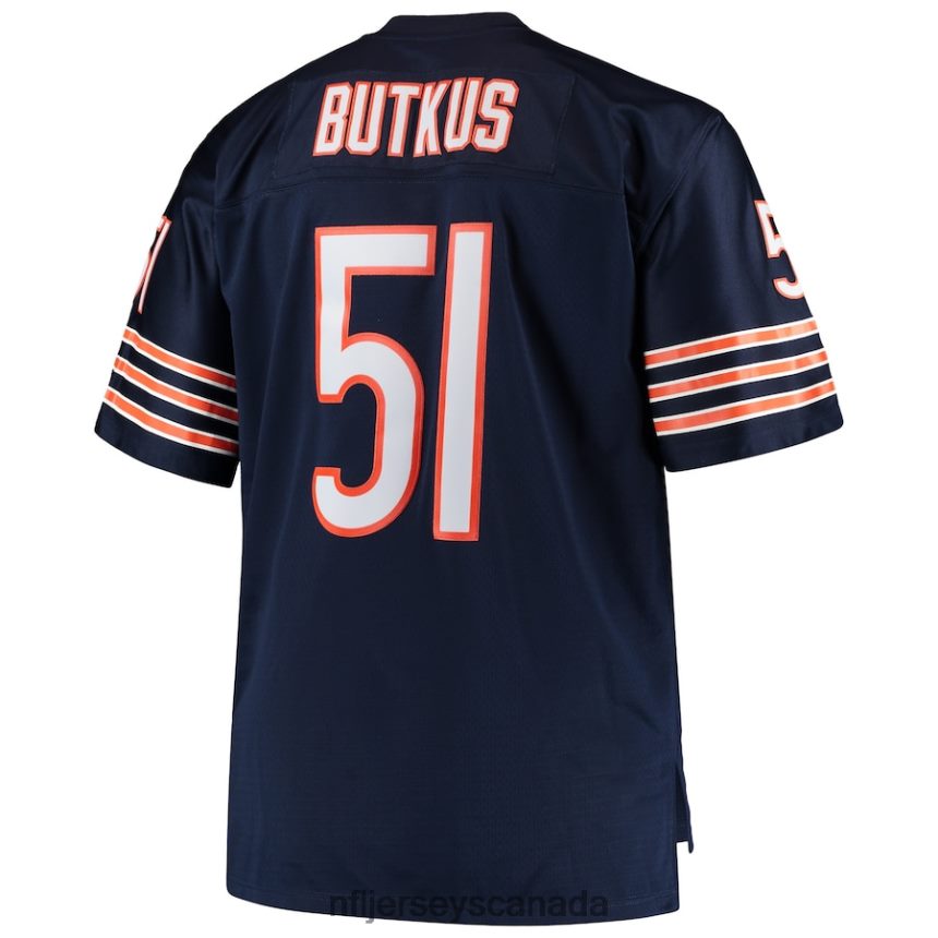 Men Chicago Bears Dick Butkus Mitchell  Ness Navy Big  Tall 1966 Retired Player Replica Jersey Clothing NFL TBXFR61557