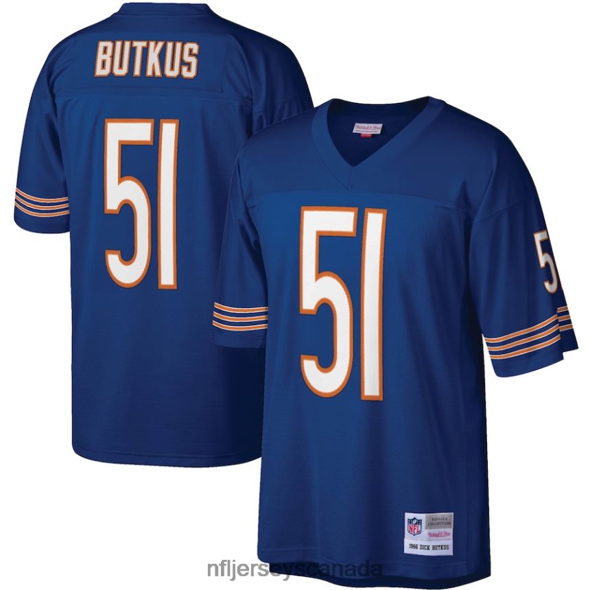 Men Chicago Bears Dick Butkus Mitchell  Ness Navy Legacy Replica Jersey Clothing NFL TBXFR63880