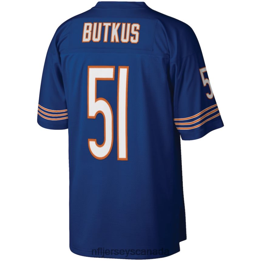Men Chicago Bears Dick Butkus Mitchell  Ness Navy Retired Player Legacy Replica Jersey Clothing NFL TBXFR62708