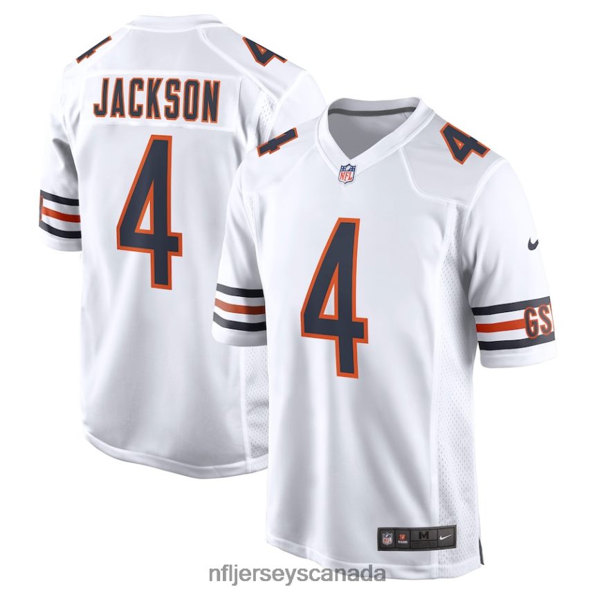 Men Chicago Bears Eddie Jackson Nike White Game Jersey Clothing NFL TBXFR63205