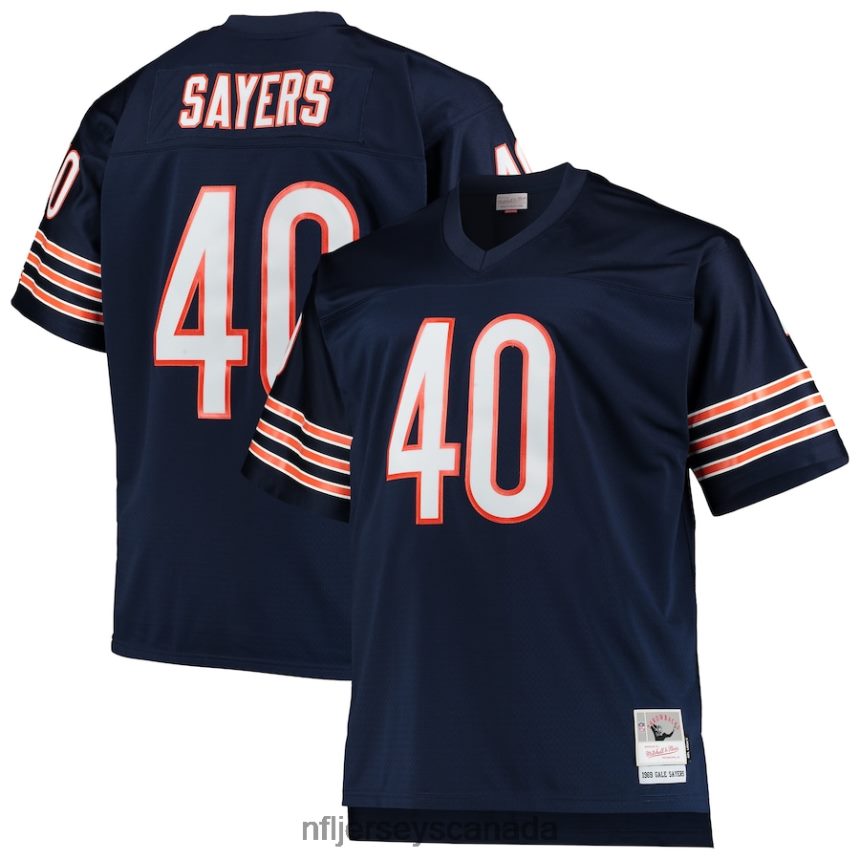 Men Chicago Bears Gale Sayers Mitchell  Ness Navy Big  Tall 1969 Retired Player Replica Jersey Clothing NFL TBXFR61998