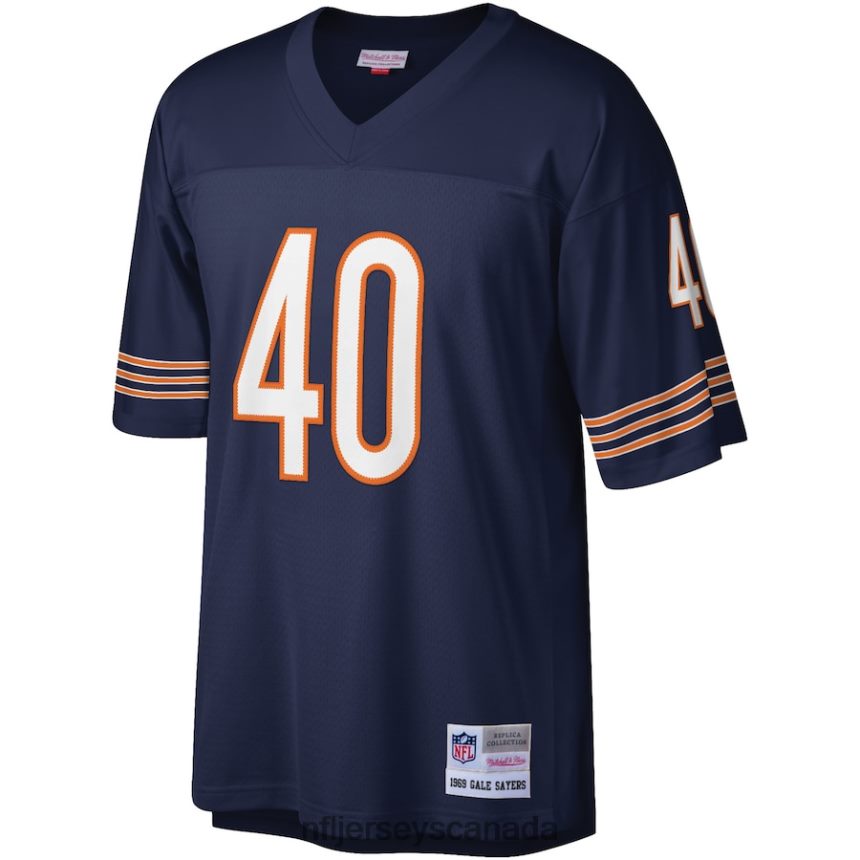 Men Chicago Bears Gale Sayers Mitchell  Ness Navy Legacy Replica Jersey Clothing NFL TBXFR62275