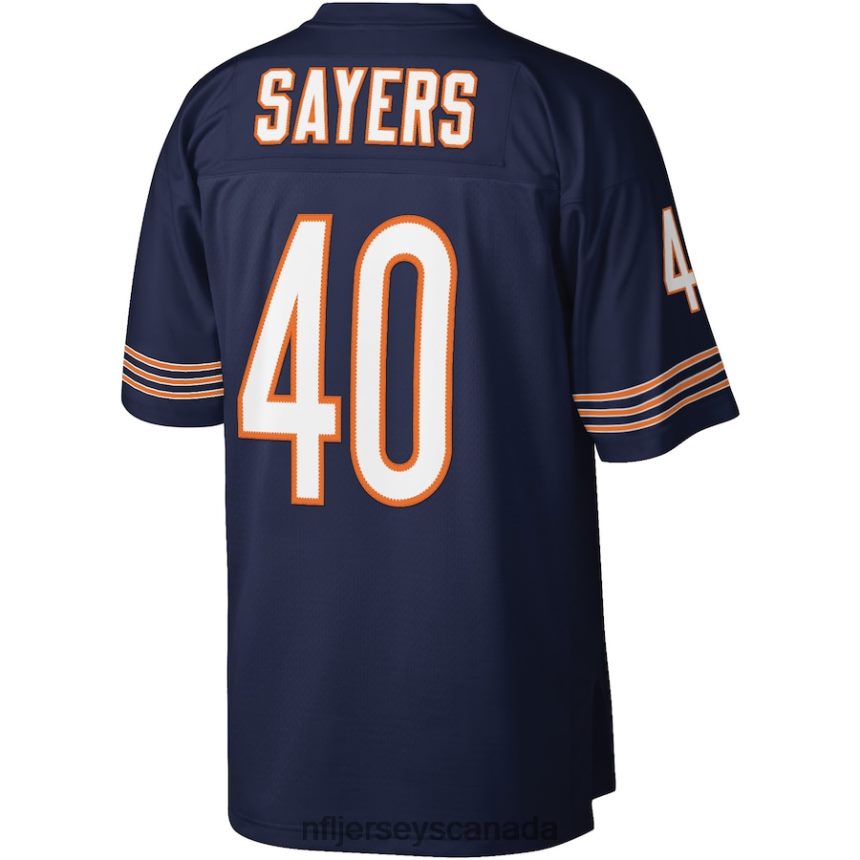 Men Chicago Bears Gale Sayers Mitchell  Ness Navy Legacy Replica Jersey Clothing NFL TBXFR62275
