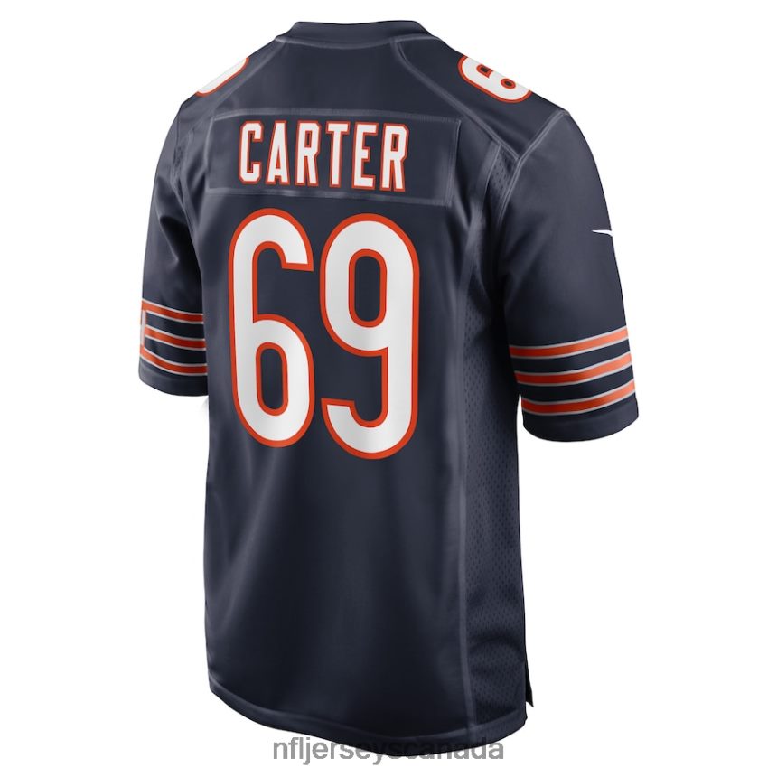 Men Chicago Bears Ja\Tyre Carter Nike Navy Game Player Jersey Clothing NFL TBXFR64409