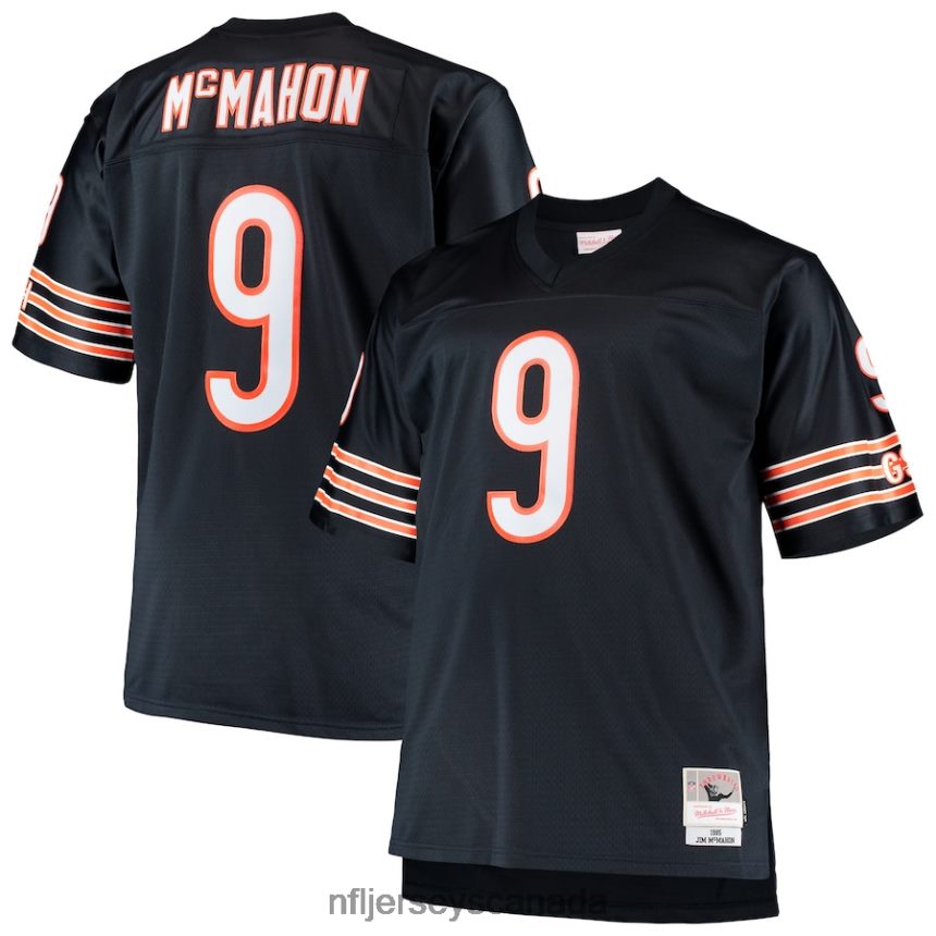 Men Chicago Bears Jim McMahon Mitchell  Ness Navy Big  Tall 1985 Retired Player Replica Jersey Clothing NFL TBXFR61548
