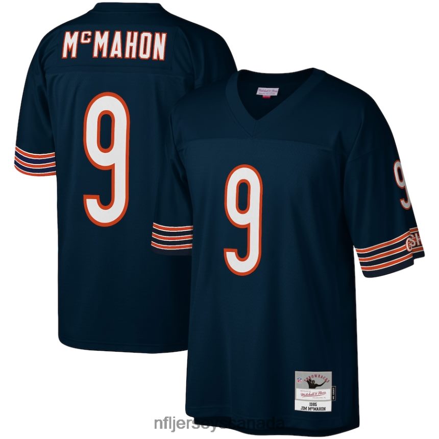 Men Chicago Bears Jim McMahon Mitchell  Ness Navy Legacy Replica Jersey Clothing NFL TBXFR63988