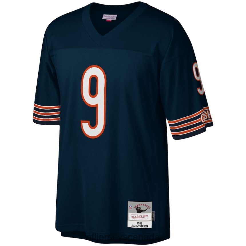 Men Chicago Bears Jim McMahon Mitchell  Ness Navy Legacy Replica Jersey Clothing NFL TBXFR63988