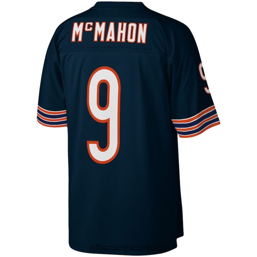 Men Chicago Bears Jim McMahon Mitchell  Ness Navy Legacy Replica Jersey Clothing NFL TBXFR63988