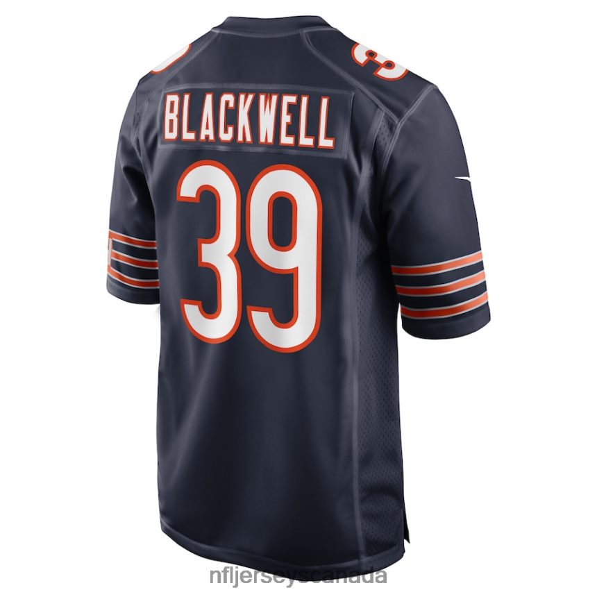 Men Chicago Bears Josh Blackwell Nike Navy Game Player Jersey Clothing NFL TBXFR63651