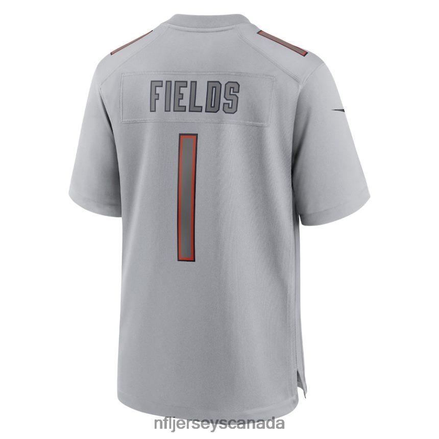 Men Chicago Bears Justin Fields Nike Gray Atmosphere Fashion Game Jersey Clothing NFL TBXFR6617