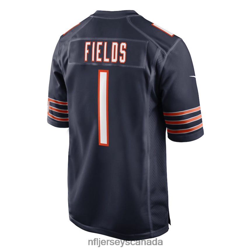 Men Chicago Bears Justin Fields Nike Navy Game Jersey Clothing NFL TBXFR6294