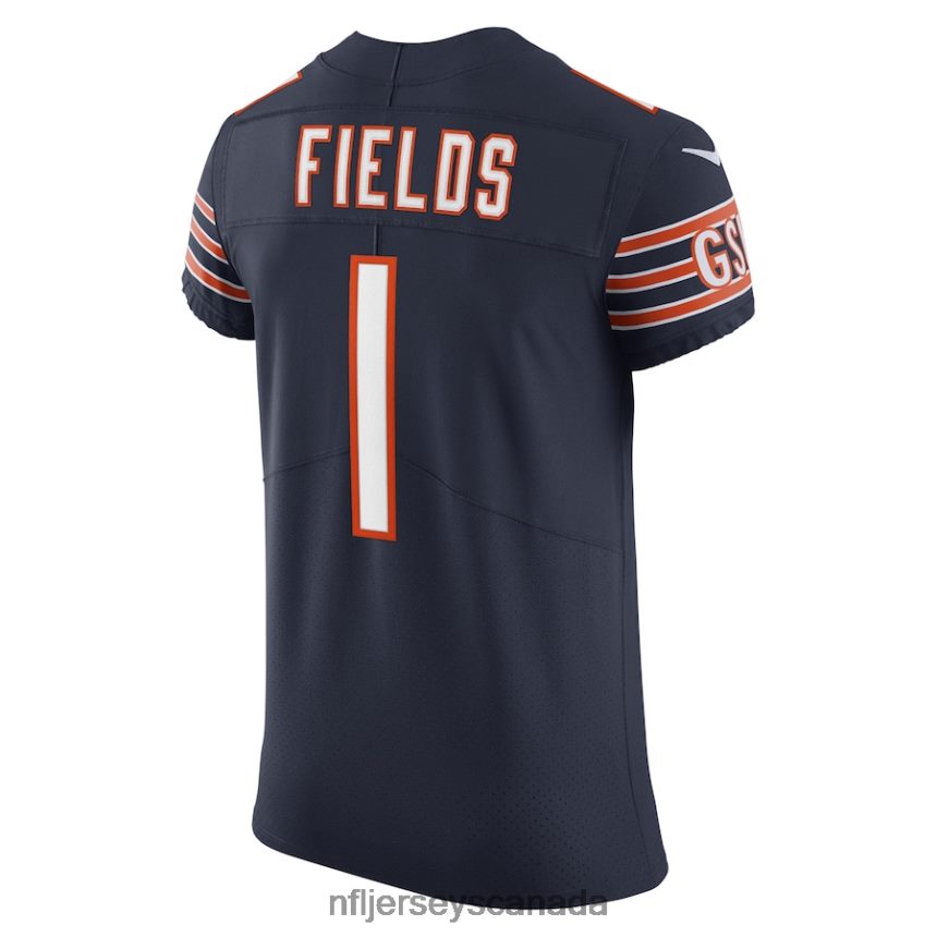 Men Chicago Bears Justin Fields Nike Navy Vapor Elite Jersey Clothing NFL TBXFR6588