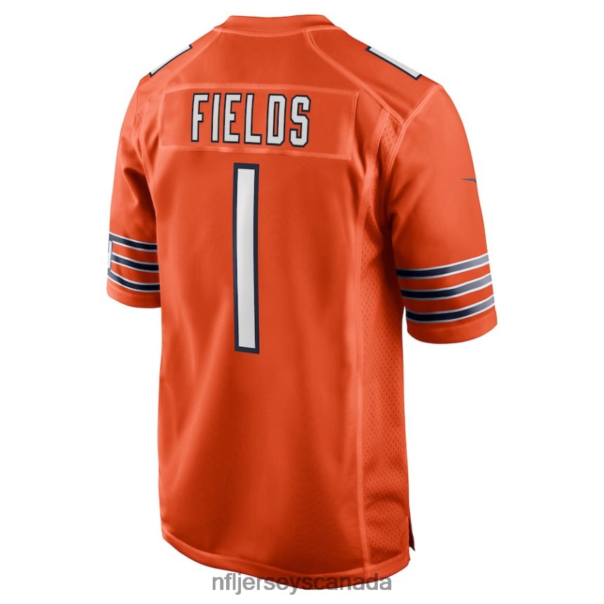 Men Chicago Bears Justin Fields Nike Orange Player Game Jersey Clothing NFL TBXFR6208