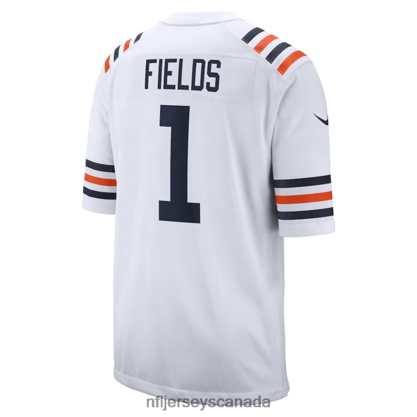 Men Chicago Bears Justin Fields Nike White Alternate Game Jersey Clothing NFL TBXFR6867