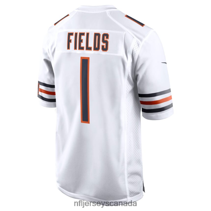 Men Chicago Bears Justin Fields Nike White Player Game Jersey Clothing NFL TBXFR6961