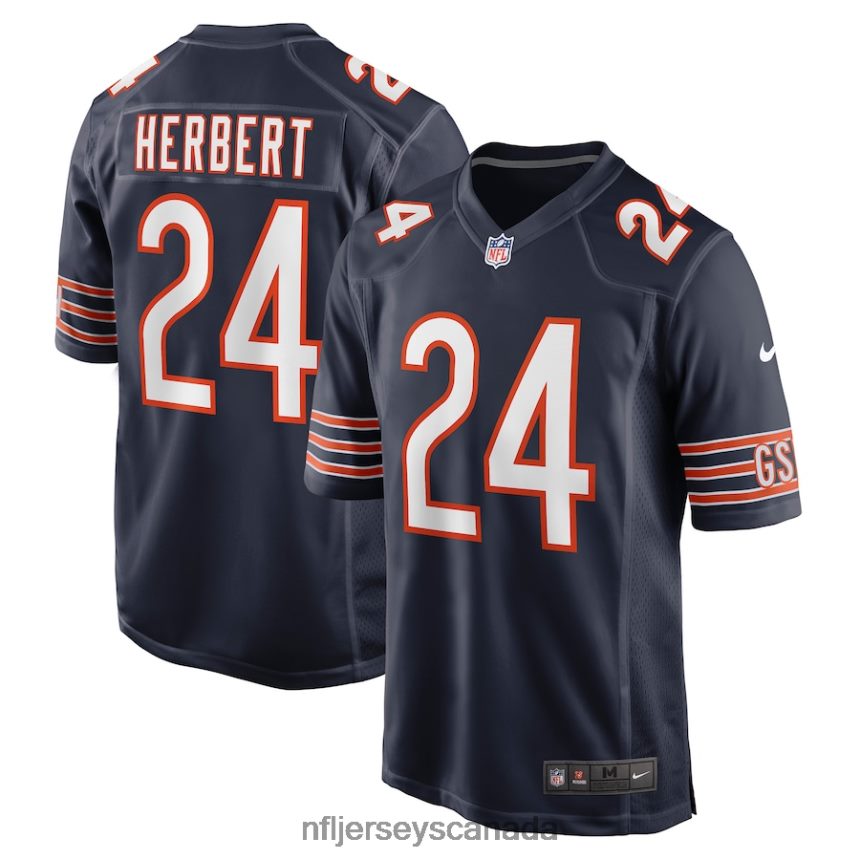 Men Chicago Bears Khalil Herbert Nike Navy Game Jersey Clothing NFL TBXFR61974