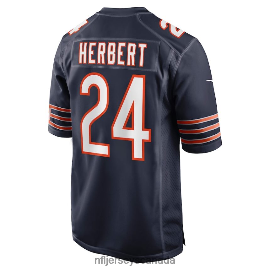 Men Chicago Bears Khalil Herbert Nike Navy Game Jersey Clothing NFL TBXFR61974