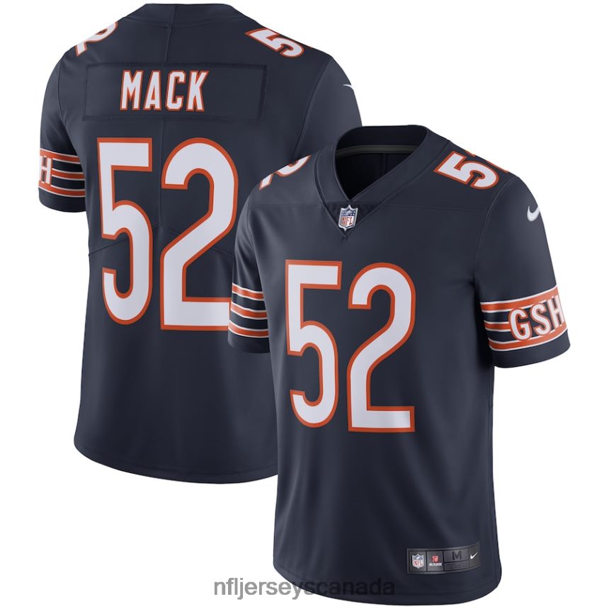 Men Chicago Bears Khalil Mack Nike Navy Vapor Limited Jersey Clothing NFL TBXFR62917