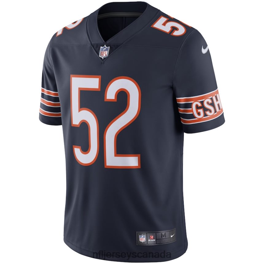 Men Chicago Bears Khalil Mack Nike Navy Vapor Limited Jersey Clothing NFL TBXFR62917