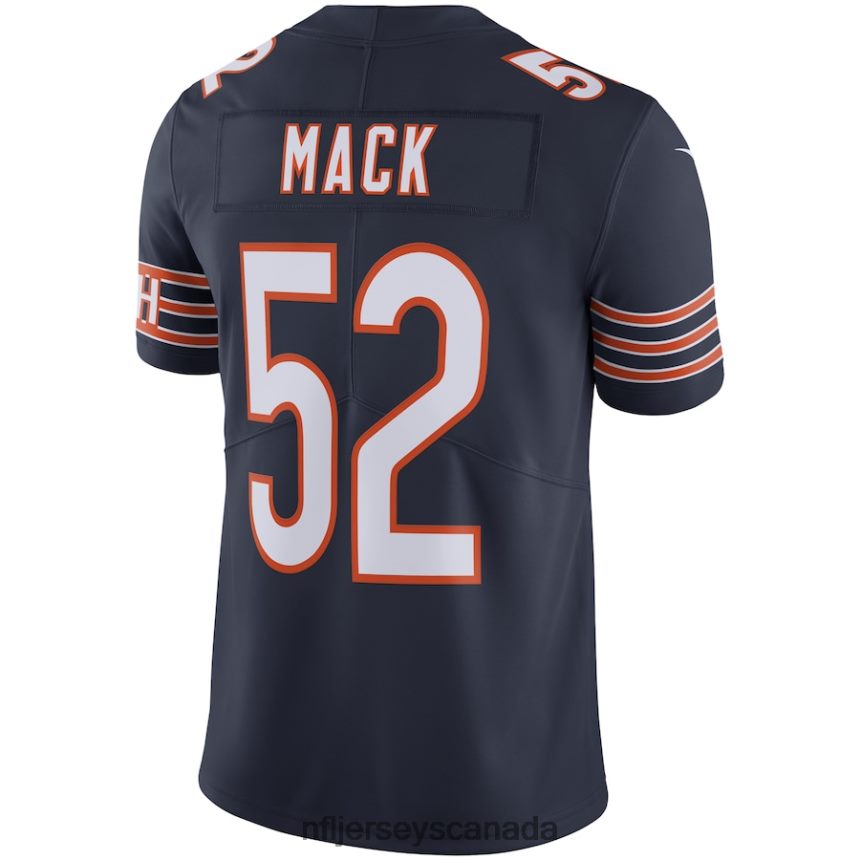 Men Chicago Bears Khalil Mack Nike Navy Vapor Limited Jersey Clothing NFL TBXFR62917