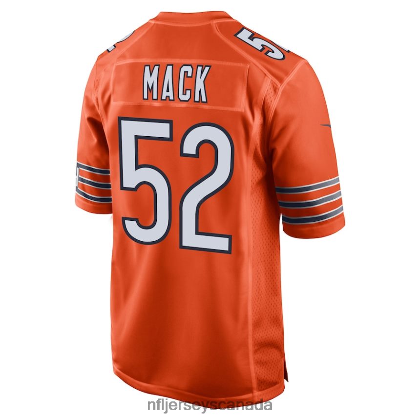 Men Chicago Bears Khalil Mack Nike Orange Game Jersey Clothing NFL TBXFR62469