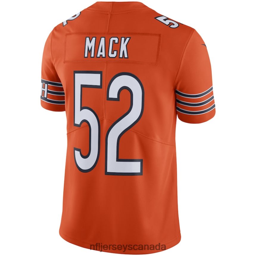 Men Chicago Bears Khalil Mack Nike Orange Vapor Limited Jersey Clothing NFL TBXFR62292