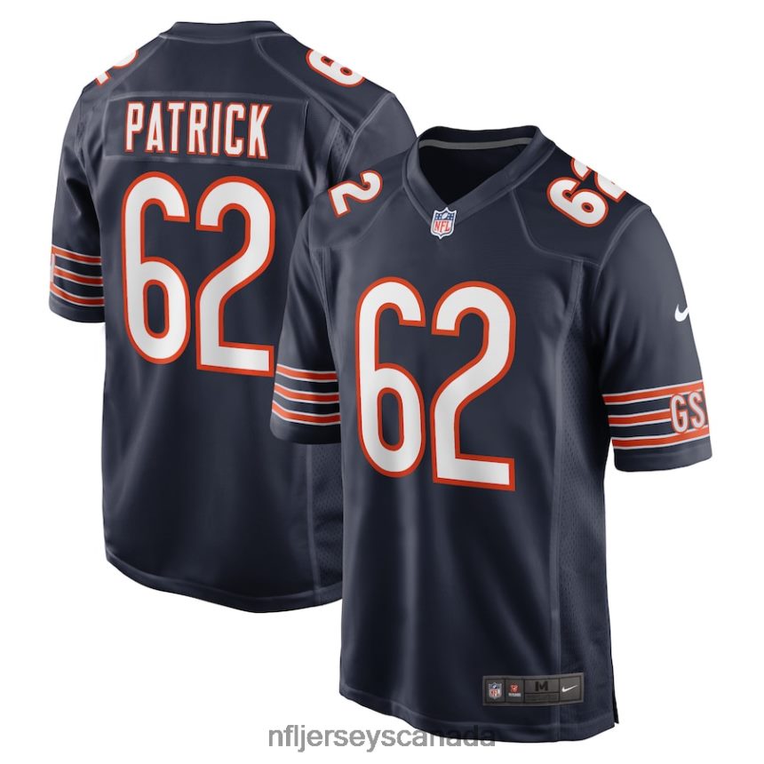 Men Chicago Bears Lucas Patrick Nike Navy Game Jersey Clothing NFL TBXFR64309