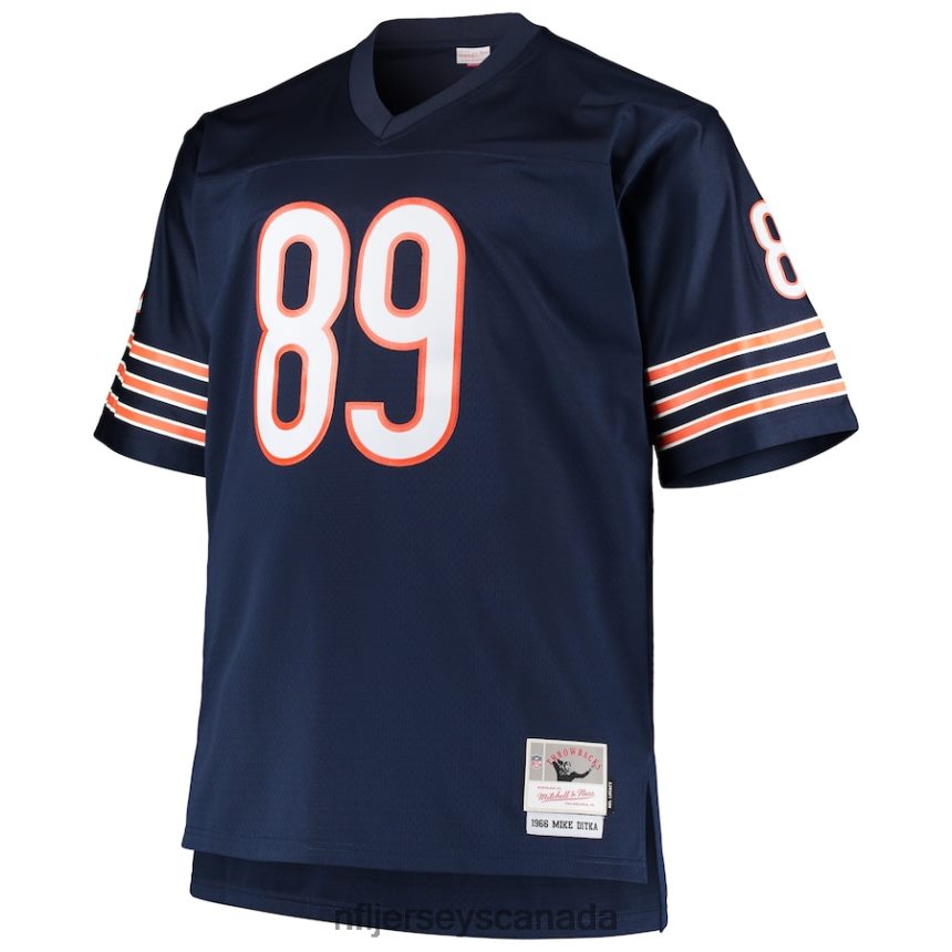 Men Chicago Bears Mike Ditka Mitchell  Ness Navy Big  Tall 1966 Retired Player Replica Jersey Clothing NFL TBXFR61558