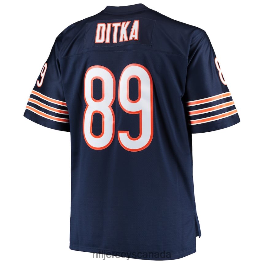Men Chicago Bears Mike Ditka Mitchell  Ness Navy Big  Tall 1966 Retired Player Replica Jersey Clothing NFL TBXFR61558