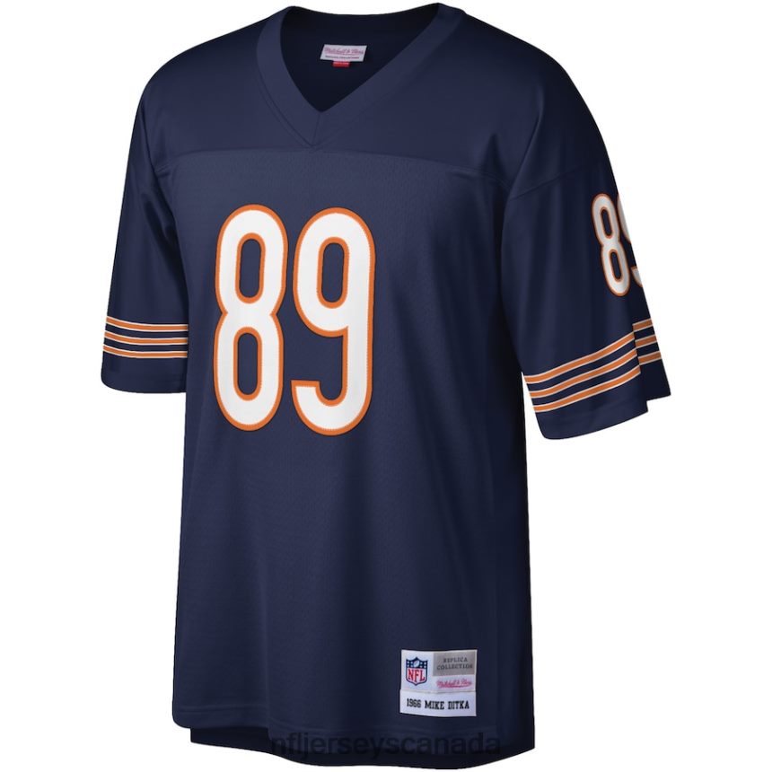 Men Chicago Bears Mike Ditka Mitchell  Ness Navy Legacy Replica Jersey Clothing NFL TBXFR65493