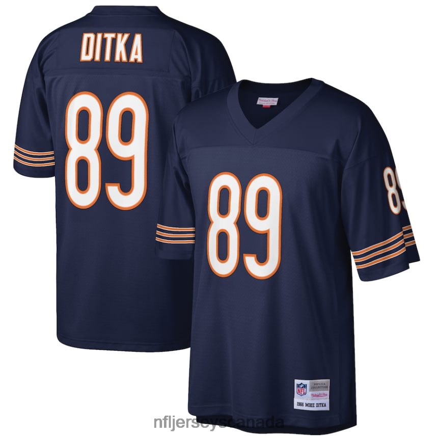 Men Chicago Bears Mike Ditka Mitchell  Ness Navy Retired Player Legacy Replica Jersey Clothing NFL TBXFR63853