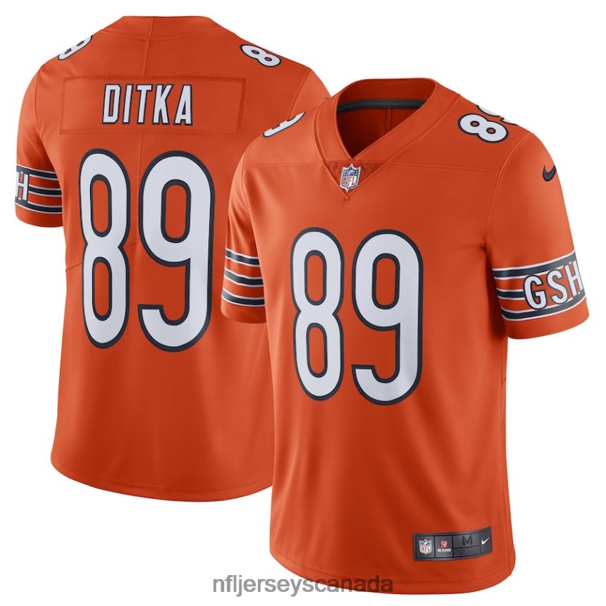 Men Chicago Bears Mike Ditka Nike Orange Alternate Vapor Untouchable Limited Retired Player Jersey Clothing NFL TBXFR64029