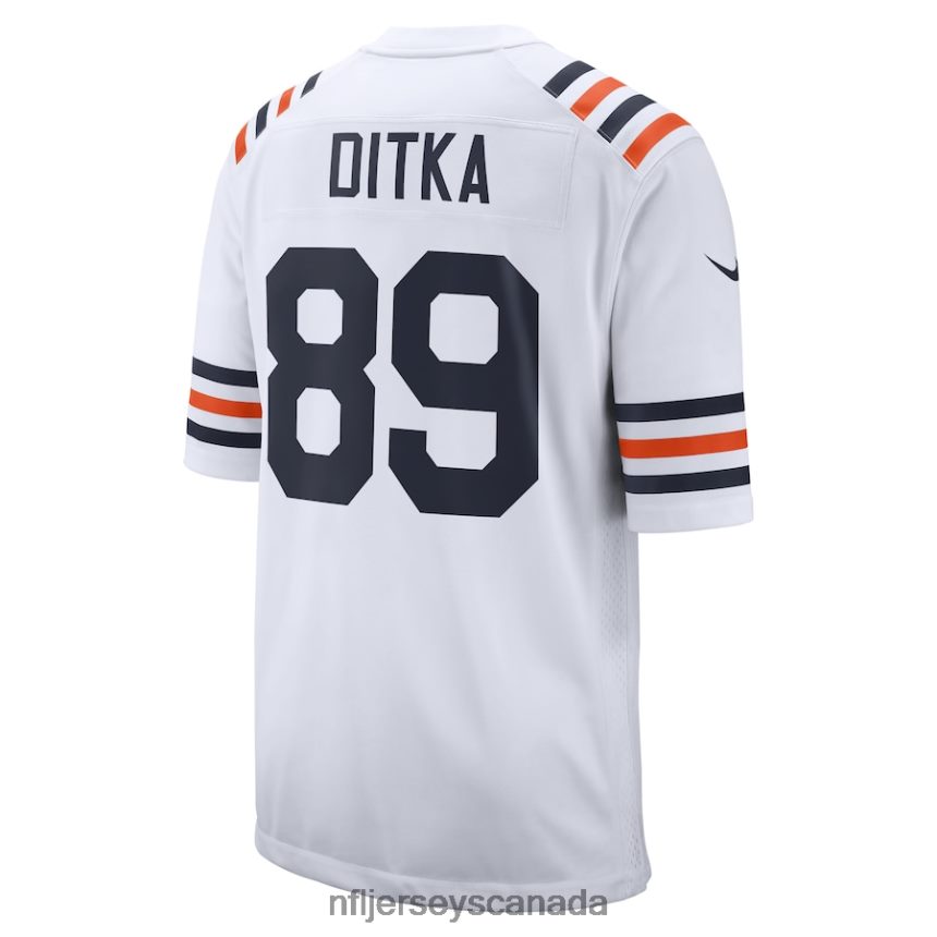 Men Chicago Bears Mike Ditka Nike White 2019 Alternate Classic Retired Player Game Jersey Clothing NFL TBXFR62995
