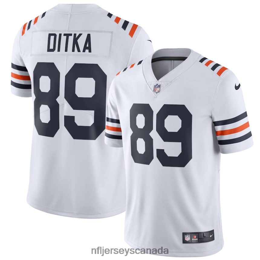 Men Chicago Bears Mike Ditka Nike White 2019 Alternate Classic Retired Player Limited Jersey Clothing NFL TBXFR62997