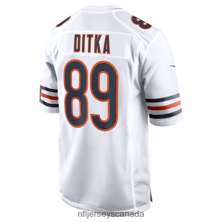 Men Chicago Bears Mike Ditka Nike White Retired Player Game Jersey Clothing NFL TBXFR61503