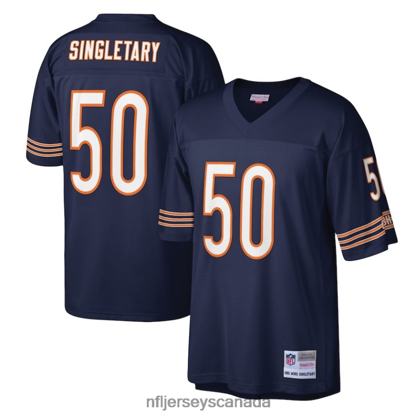 Men Chicago Bears Mike Singletary Mitchell  Ness Navy Legacy Replica Jersey Clothing NFL TBXFR63277