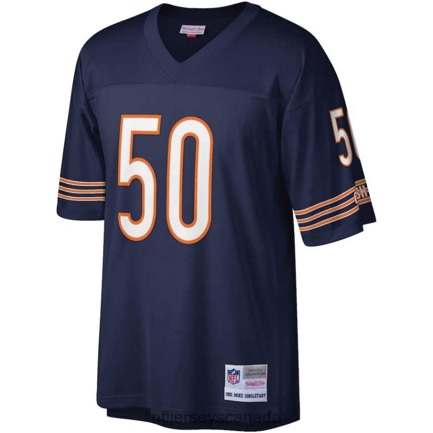 Men Chicago Bears Mike Singletary Mitchell  Ness Navy Legacy Replica Jersey Clothing NFL TBXFR63277