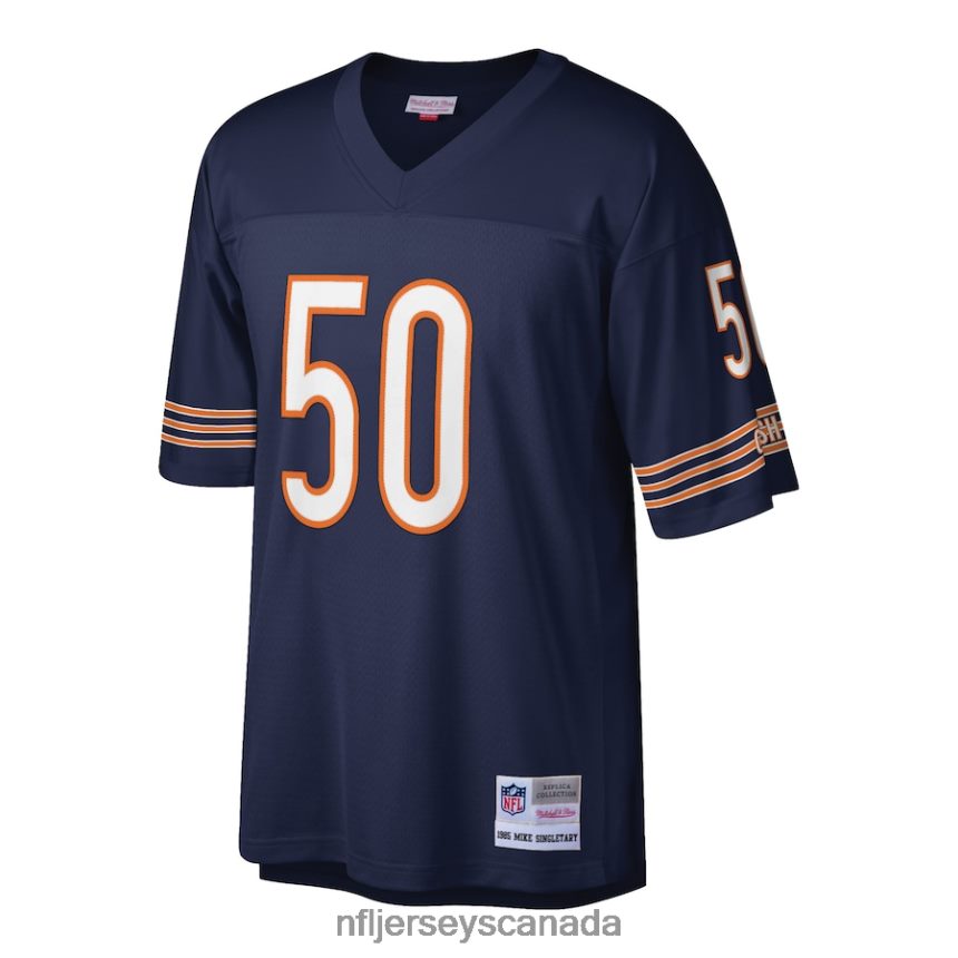 Men Chicago Bears Mike Singletary Mitchell  Ness Navy Retired Player Legacy Replica Jersey Clothing NFL TBXFR62800
