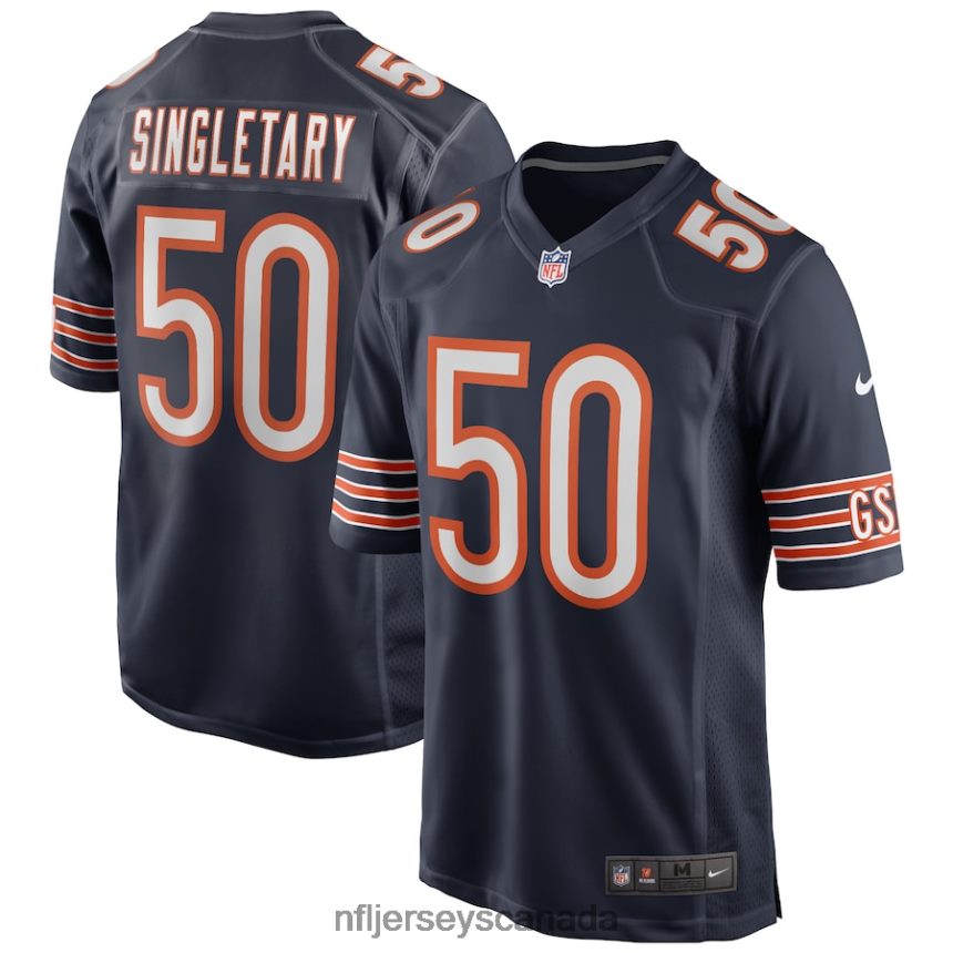 Men Chicago Bears Mike Singletary Nike Navy Game Retired Player Jersey Clothing NFL TBXFR6679