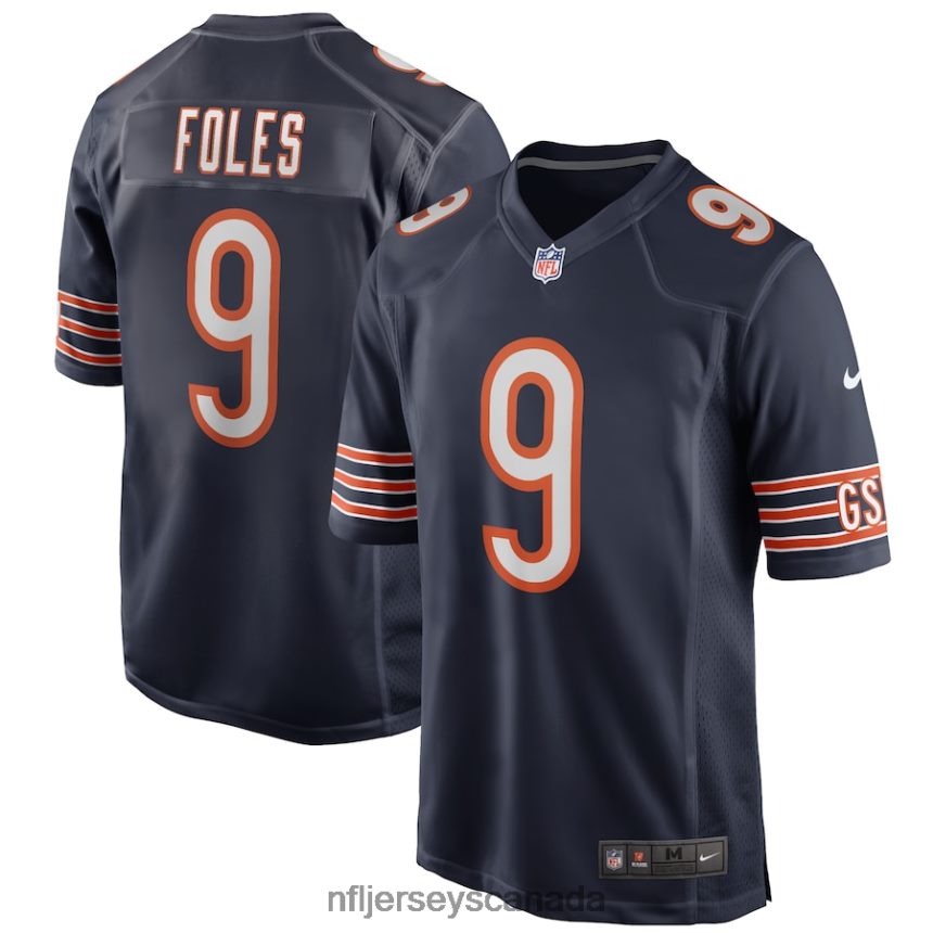Men Chicago Bears Nick Foles Nike Navy Game Jersey Clothing NFL TBXFR63330