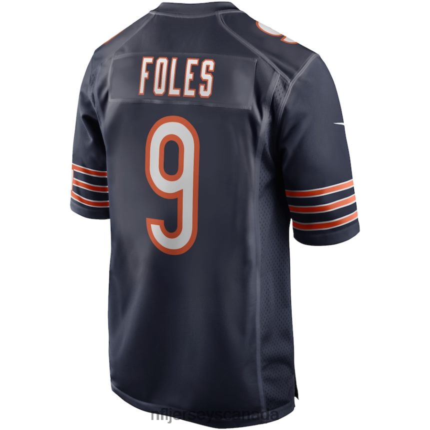 Men Chicago Bears Nick Foles Nike Navy Game Jersey Clothing NFL TBXFR63330