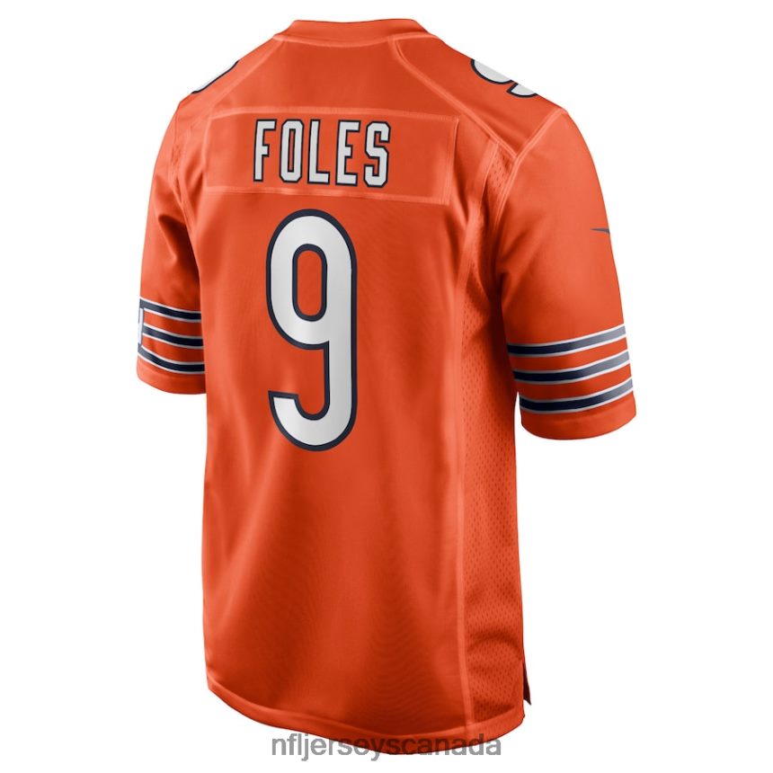 Men Chicago Bears Nick Foles Nike Orange Game Jersey Clothing NFL TBXFR61752